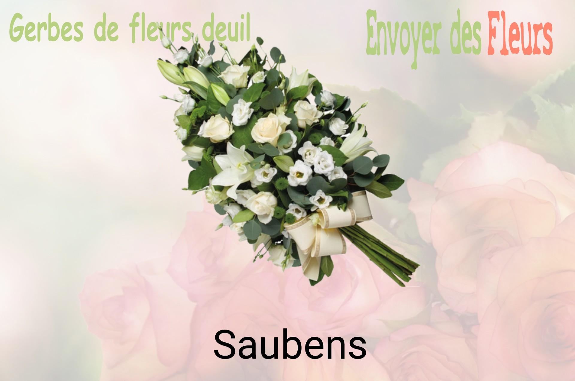 Gerbe de fleurs de deuil livrée à Saubens